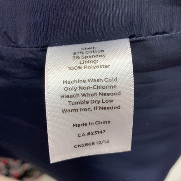 Talbots red white and blue lined skirt EUC 12 - Picture 9 of 9